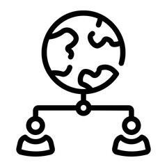 global network Line Icon