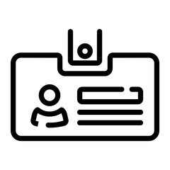 Obraz premium id card Line Icon