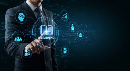 Modern E-Learning Graphic for Cyber Security