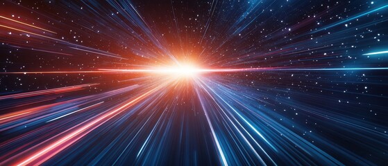 Fototapeta premium abstract neon light background, empty space scene, spotlight, dark night, virtual reality, cyber futuristic sci-fi backdrop