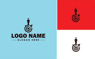 Fototapeta premium Leadership Coaching icon Executive coaching Management mentoring Leadership development flat logo sign symbol editable vector