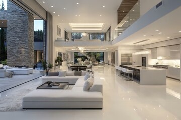 Modern Mansion Interior Design with Open Concept