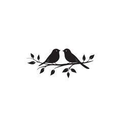 vector illustration of a silhouette of a bird