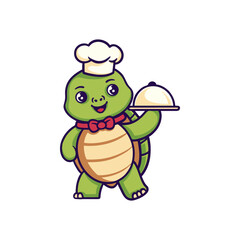 A Turtle Chef Cartoon