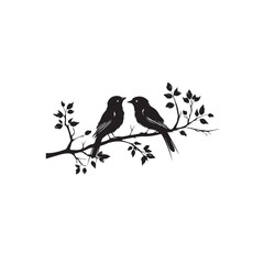 vector illustration of a silhouette of a bird