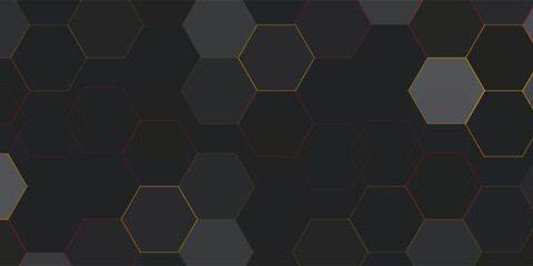 Modern hexagonal abstract metal background with light abstract modern