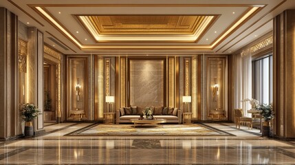 Luxurious Gold-toned Interior Design