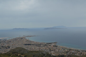 Sicilia veduta di Trapani da Erice