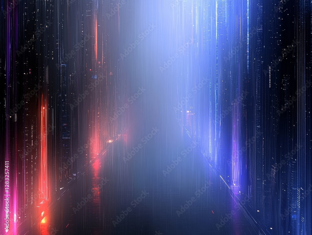 Aufkleber a mesmerizing blend of colorful light streams, creating a futuristic, ethereal atmosphere that evoke