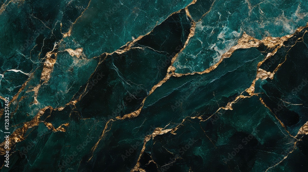 Poster elegant emerald metallic texture background with soft reflections and a premium aesthetic. no text, 