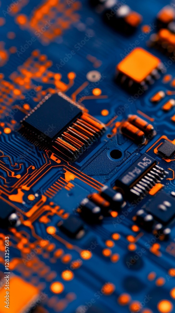 Poster close-up of a circuit board with intricate details