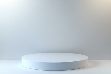 Abstract White Round Stage Platform