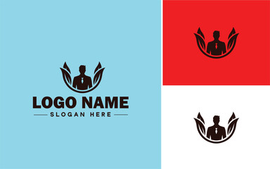 Leadership Coaching icon Executive coaching Management mentoring Leadership development flat logo sign symbol editable vector