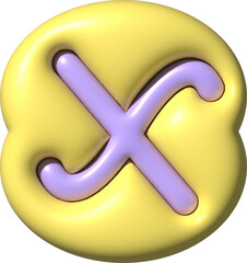 Obraz premium 3D Ransom Letter X