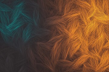 Obraz premium A vibrant abstract pattern featuring a mix of teal and orange hues, creating a dynamic visual texture.