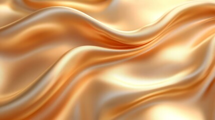 Fototapeta premium Golden Satin Fabric Texture Close Up