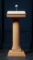 Classic Wooden Speaker Stand in Elegant Interior