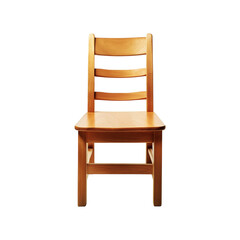 Wooden chair furniture on transparent background
