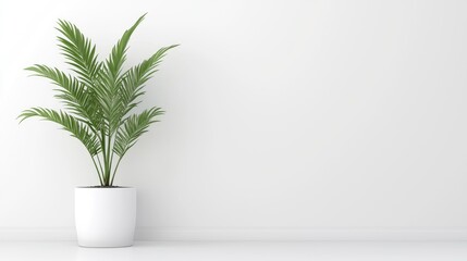 Fototapeta premium Minimalist Room with Potted Plant