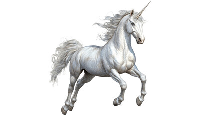Unicorn prances in a fantasy world
