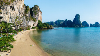 Natures masterpiece along the stunning shores of Railay Beach in Krabi Thailand