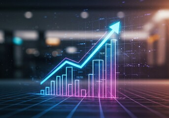 Rising Graph Illustrates Business Growth