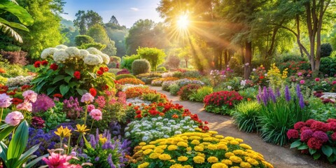 Colorful array of vibrant flowers