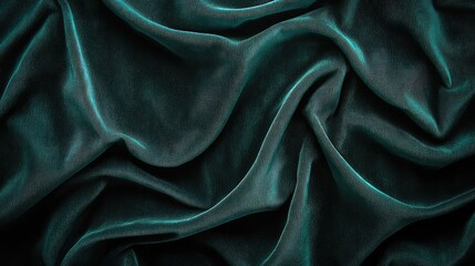 Luxurious emerald green velvet background with smooth folds and soft lighting. No text, no people.