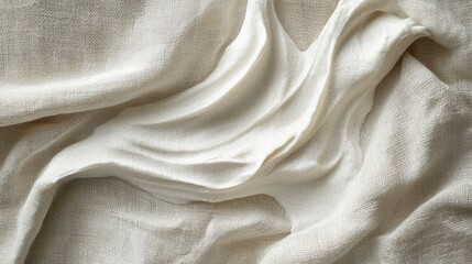 Luxury face mask with a creamy whipped texture, elegantly placed on a soft linen cloth. No text, no people.