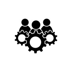 Team icon vector. Developer illustration sign. Programmer symbol. Engineer logo.