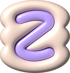 Naklejka premium 3D Ransom Letter Z