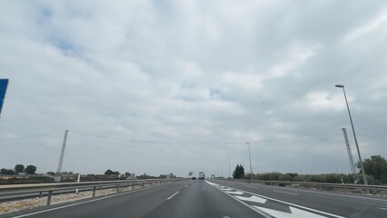 Photographed Spanish Highway Journey: AP7 (E15) Road Signs and Scenic Drive from Vera to Alicante
