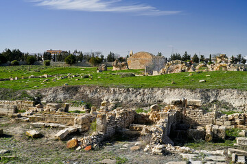 L'area archeologica di Mactaris,con i resti dell'antica città Romana,Makthar , Tunisia