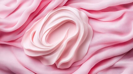 Obraz premium Silky lip mask texture spread smoothly on a pastel-toned surface for an elegant skincare concept. No text, no people.