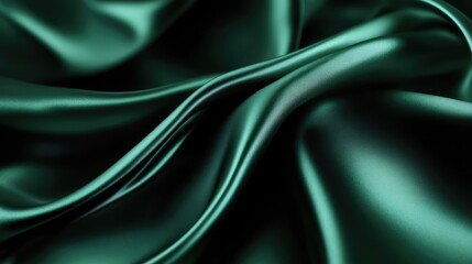 Obraz premium Smooth emerald background with a subtle metallic shimmer, providing a luxurious and modern appeal. No text, no people.