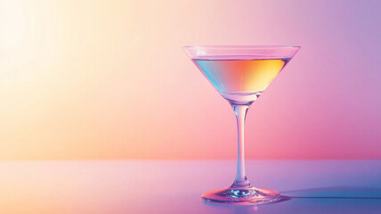 A glass of alcohol is sitting on a table