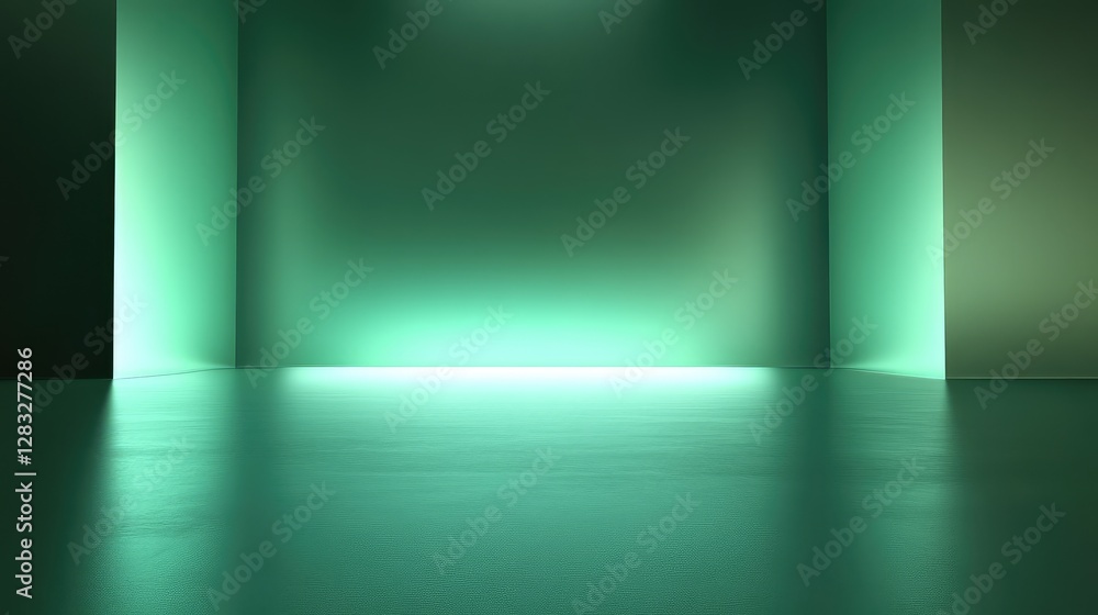 Poster soft emerald gradient with natural lighting effects, creating a warm and elegant background. no text