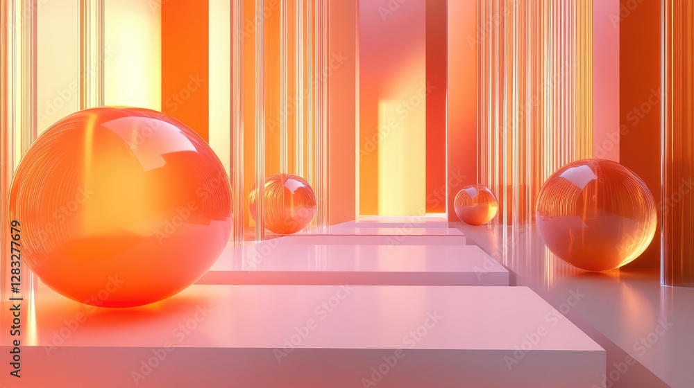 Poster soft orange glow background with gradient transparency, offering a fresh and clean visual. no text, 