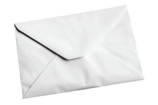 Plain white envelope ready for mailing purposes, cut out - Powered by Adobe