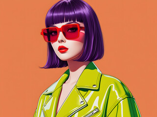 Fashionable Woman in Green