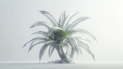 Obraz premium 3D rendering of a fantasy alien plant isolated on white background