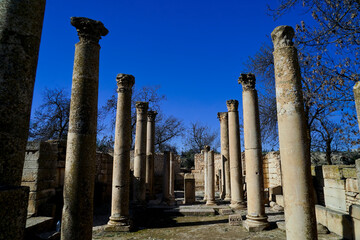 L'area archeologica di Mactaris,con i resti dell'antica città Romana,Makthar , Tunisia