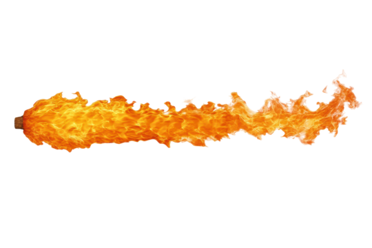 Dynamic flame effect for creative projects, cut out