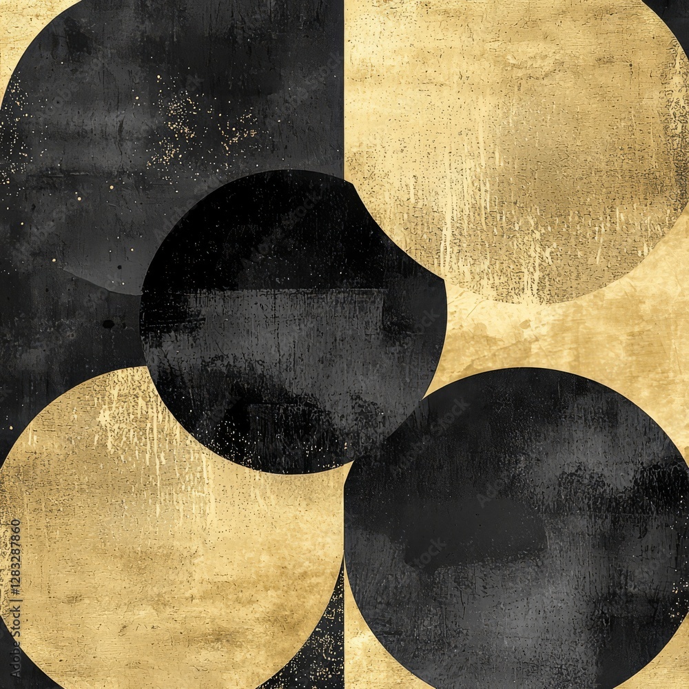 Poster abstract geometric pattern: a captivating geometric design featuring overlapping circles in elegant 