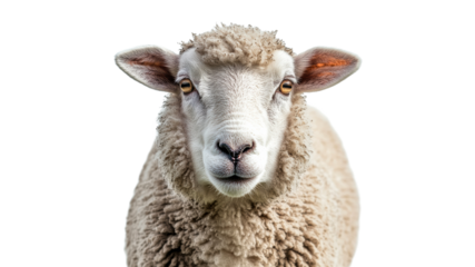 Soft wool sheep with calm look