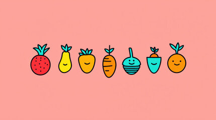 Illustration of low-carb food swaps in a flat design style with a chaotic theme.