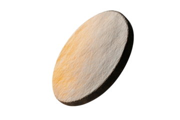 Flying bronze coin captured in mid-air motion, cut out