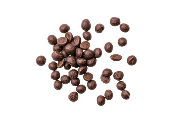 Cereal pieces flying in the air, cut out