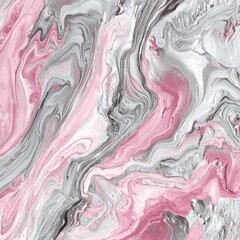 Obraz premium Abstract Marble Art: A captivating swirl of pink and grey hues creates a mesmerizing visual symphony of texture and depth