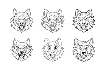 Wolf coloring book Bundle 